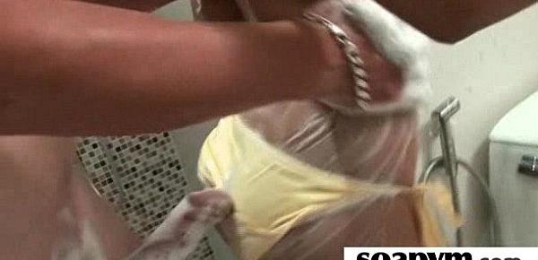  a very hot soapy massage and a hard fucking 15